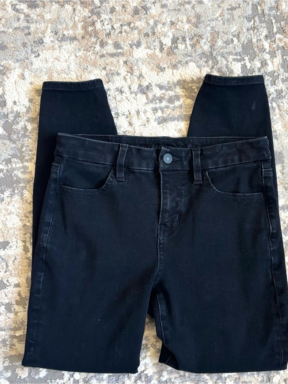 American Eagle Outfitters Black Stretch Pull-On Jeggings 4 Short